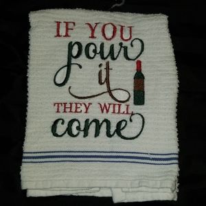 Embroidered kitchen towel